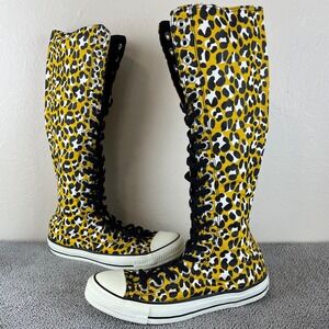 Converse Chuck Taylor All Star Knee High Leopard Print Shoes Women's Size 9